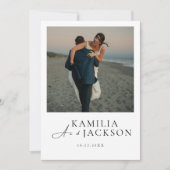 Klassieke moderne uitnodiging - Elégant en minimaa (Voorkant)