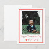 Klassieke moderne Valentijnsdag Fotokaart (Voorkant / Achterkant)