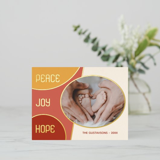 Klassieke moderne zeehonden - Goudolie Folie Feestdagen Briefkaart (Staand Voorkant)