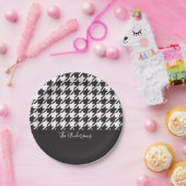 Klassieke moderne zwarte en witte hond papieren bordje (Feest)