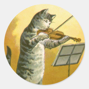 Klassieke Moeder de Gans-kinderrijm Hey Diddle Ronde Sticker