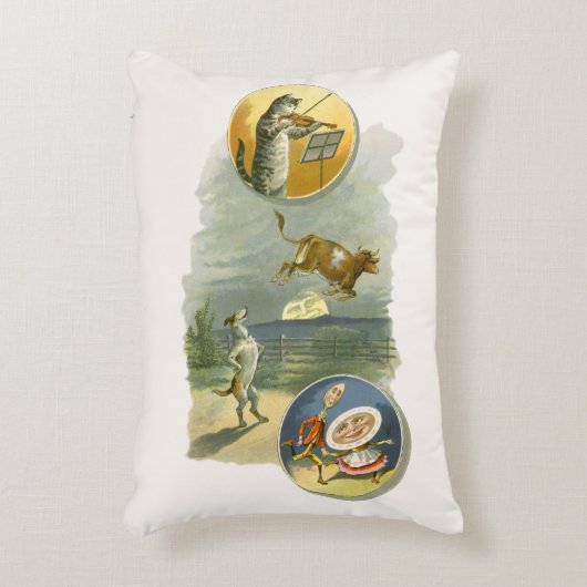 Klassieke Moeder de Gans-kinderrijmpjes Hey Diddle Accent Kussen (Voorkant(Verticaal))