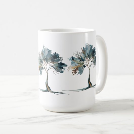 Klassieke Mok 15 oz - Abstracte Natuur Tree Art De (Voorkant rechts)