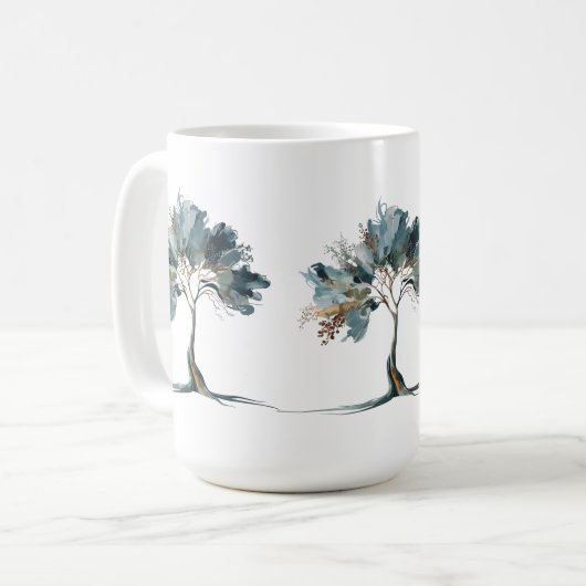 Klassieke Mok 15 oz - Abstracte Natuur Tree Art De (Voorkant links)