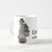 Klassieke Mok expressie "Nieuwsgierigheid heeft de (Voorkant links)