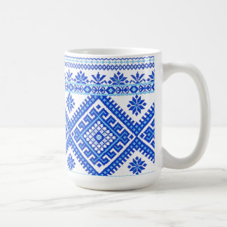 Klassieke Mok Oekraïens blauw op blauwe ondertitel
