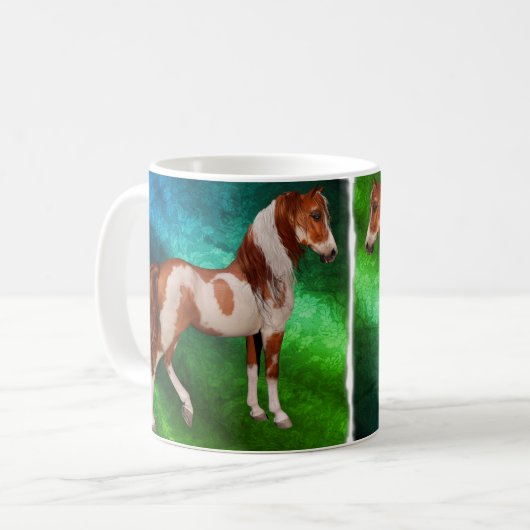 Klassieke Mok van het Paard van de verf 11oz, Vera (Voorkant links)