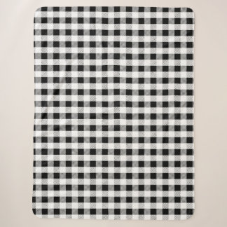 Klassieke monochrome ruit sherpa deken