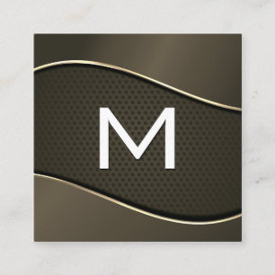 Klassieke monogram Achtergrondmenu van de gradië Vierkante Visitekaartje