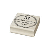 Klassieke Monogram Afdichting Rond Retouradres Rub Rubberstempel (Stempel)