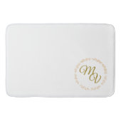 Klassieke monogram Bath mat - keuze uit maten (Voorkant)