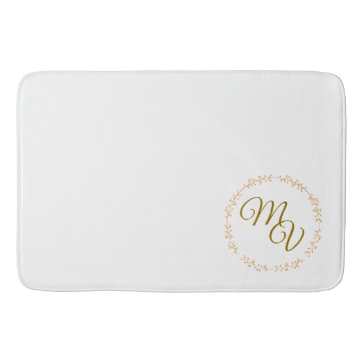 Klassieke monogram Bath mat - keuze uit maten (Voorkant)