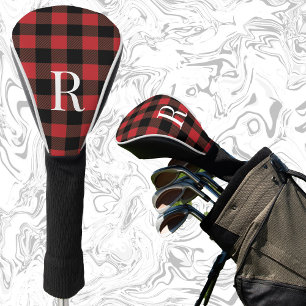 Klassieke monogram buffel plaid cadeau voor vader golfheadcover