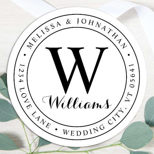 Klassieke Monogram Circolibel Retouradres label