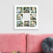 Klassieke monogram collage canvas afdruk (Insitu (Woonkamer))