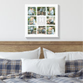 Klassieke monogram collage canvas afdruk (Insitu (Slaapkamer))