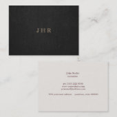 Klassieke  Monogram donkerbruin Professional Visitekaartje (Voorkant / Achterkant)