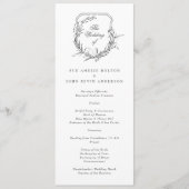 Klassieke monogram Elegant De Bruiloft Crest Programma (Voorkant)