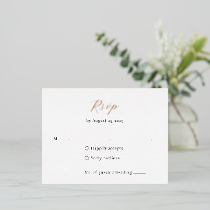 Klassieke Monogram Elegante Trouwfolie RSVP-kaart Folie Uitnodiging Briefkaart