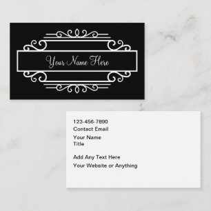 Klassieke Monogram Elegante Visitekaartjes
