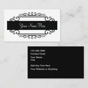 Klassieke Monogram Elegante Visitekaartjes