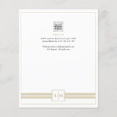 Klassieke Monogram Formele Trouw Uitnodiging Wit G Flyer (Achterkant)