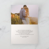 Klassieke Monogram Ivoor Bruiloft Bedankkaart (Binnen)