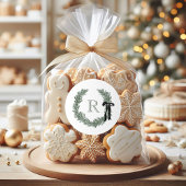 Klassieke Monogram Krans Kreeft Gift Stickers