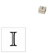 Klassieke Monogram Letter I 1 Inch Stamp Rubberstempel (Gestempeld)