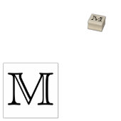 Klassieke Monogram Letter M 1 Inch Stamp Rubberstempel (Gestempeld)