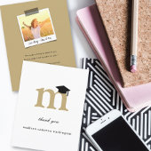Klassieke monogram Letter M Modern Gradup Bedankkaart