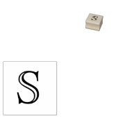 Klassieke Monogram Letter S 1 Inch Stamp Rubberstempel (Gestempeld)