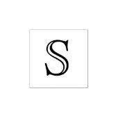Klassieke Monogram Letter S 1 Inch Stamp Rubberstempel (Afrduk)
