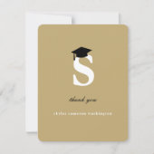 Klassieke monogram Letter S Moderne Gradup Bedankkaart (Voorkant)