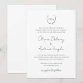 Klassieke monogram met grote kroonrand kaart (Voorkant / Achterkant)