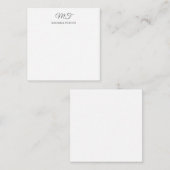 Klassieke monogram notitiekaartje (Voorkant / Achterkant)