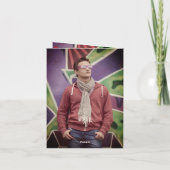 Klassieke monogram O Graduation Cap Foto Modern Bedankkaart (Achterkant)