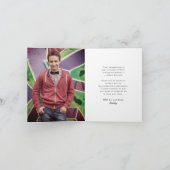 Klassieke monogram O Graduation Cap Foto Modern Bedankkaart (Binnen)