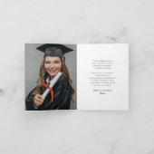 Klassieke monogram O Graduation Cap Foto Modern Bedankkaart (Binnen)