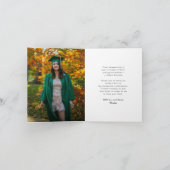 Klassieke monogram P Graduation Cap Foto Modern Bedankkaart (Binnen)