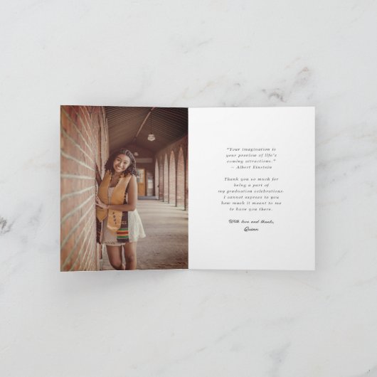 Klassieke monogram Q Gradup Kap Foto Modern Bedankkaart (Binnen)