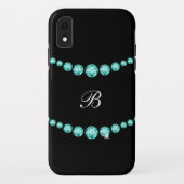 Klassieke Monogram Stijl met Glitters Case-Mate iPhone Case (Achterkant)