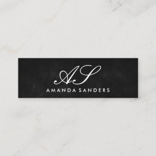 Klassieke monogram textuur mini visitekaartje