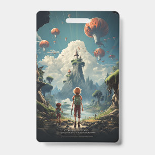Klassieke monsterlijke cartoon badge
