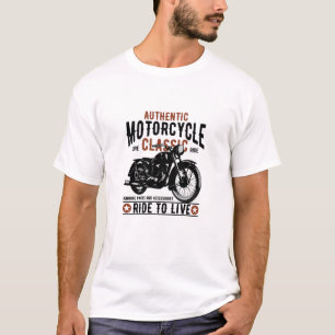 Klassieke mororcyclus t-shirt
