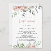 Klassieke mosterd roze roze bevestiging kaart (Voorkant)