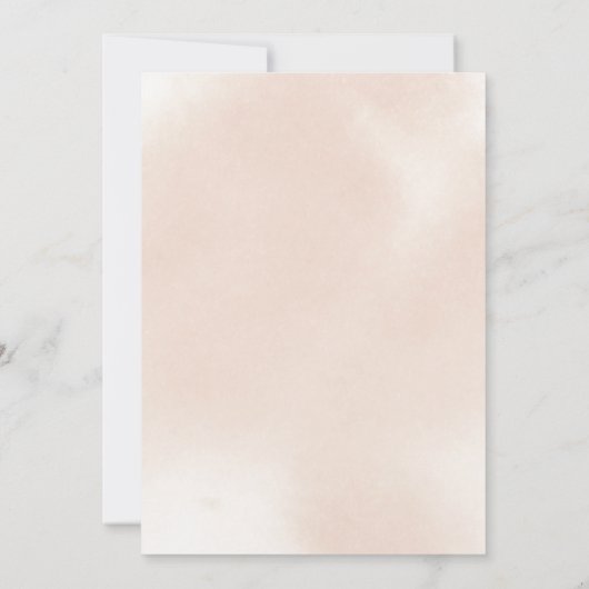 Klassieke mosterd roze roze bevestiging kaart (Achterkant)