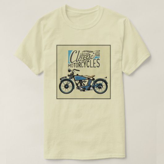 klassieke motor - oud poster t-shirt (Design voorkant)