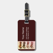 KLASSIEKE  MOTORCYCLI BAGAGELABEL (Voorkant verticaal)