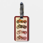 KLASSIEKE  MOTORCYCLI BAGAGELABEL (Achterkant verticaal)